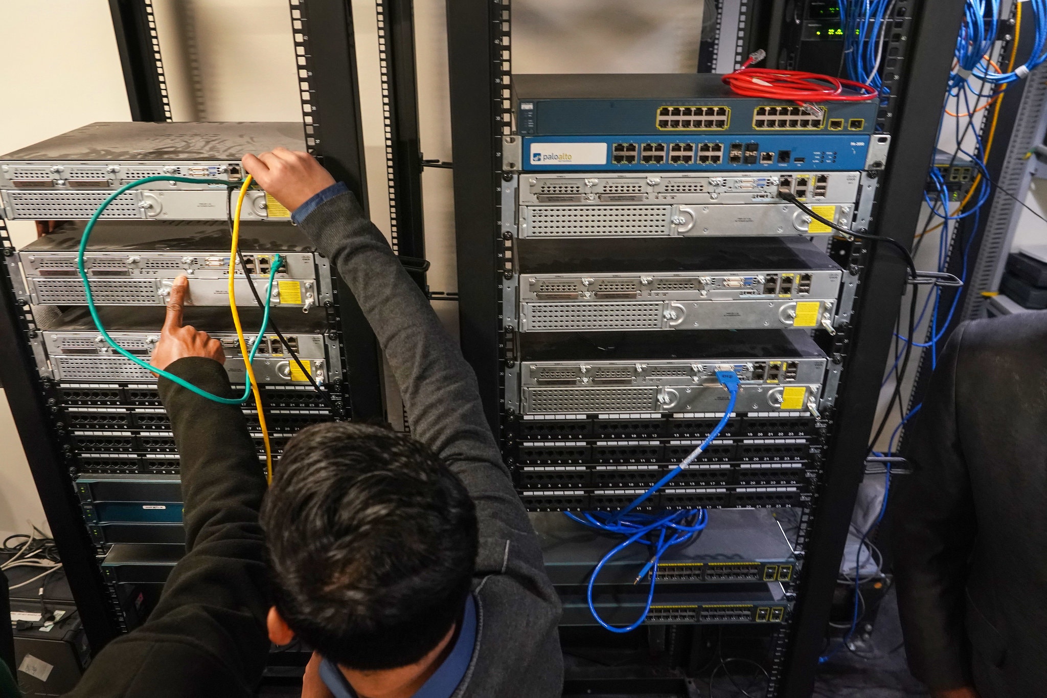 Students worked at a cybersecurity class at Per Scholas, a skills program in the Bronx.Credit...Chang W. Lee/The New York Times