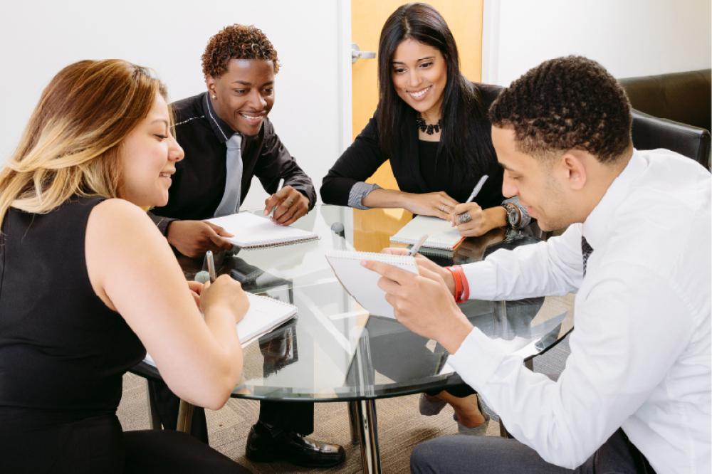 Group at table